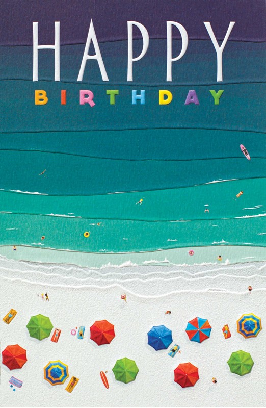Bird's Eye View | Beach greeting cards