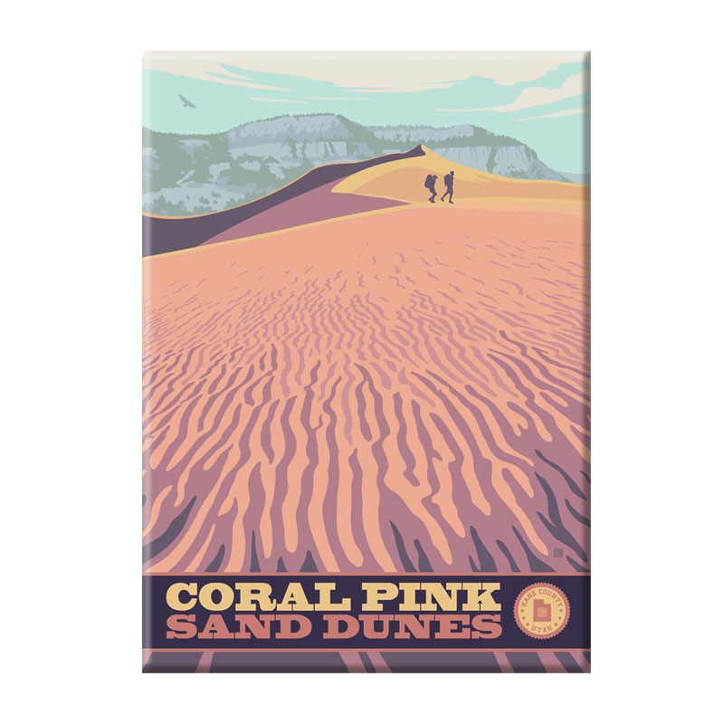 Kane County UT Coral Pink Sand Dunes State Park Magnet | Metal Magnet