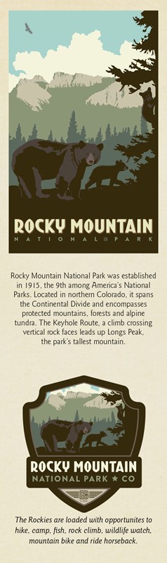 Rocky Mountain National Park Bears Bookmark | Bookmarks