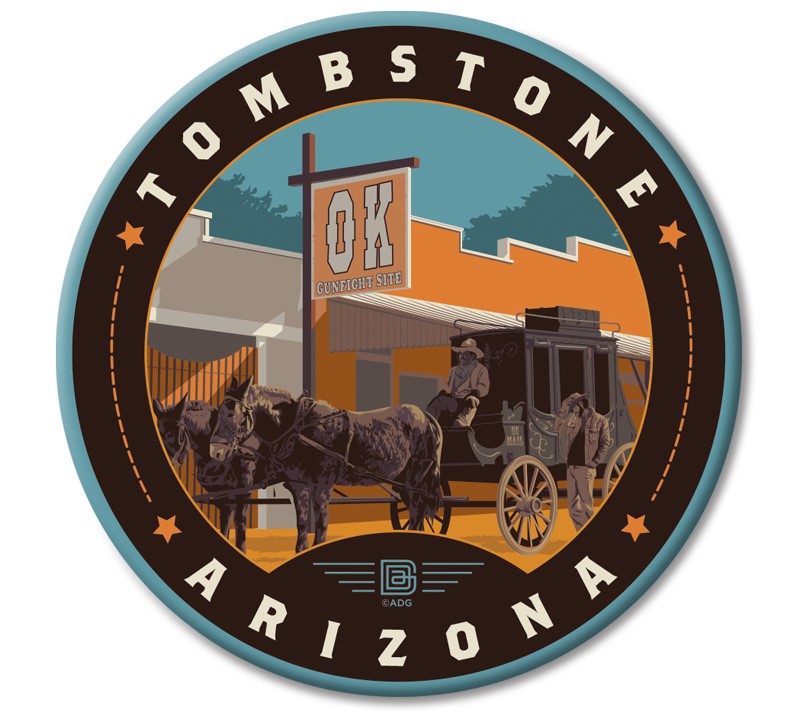 AZ Tombstone OK Circle Magnet | Circle Magnets