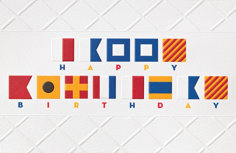 Nautical Flags | Coastal embossed greeting cards