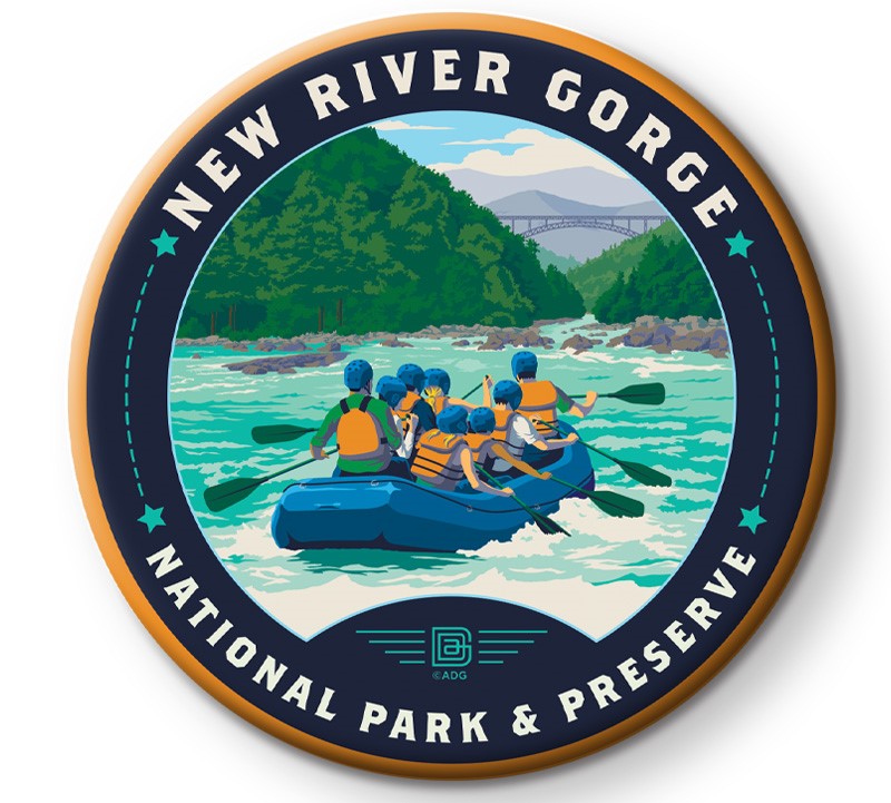 New River Gorge National Park & Preserve Circle Magnet. | American Made