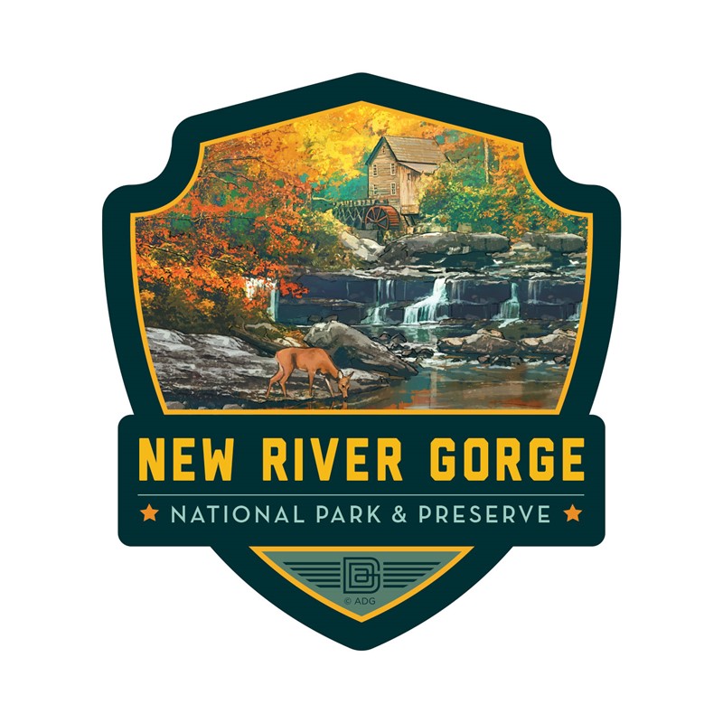 New River Gorge NP & Preserve Fall Colors Emblem Sticker | American Made