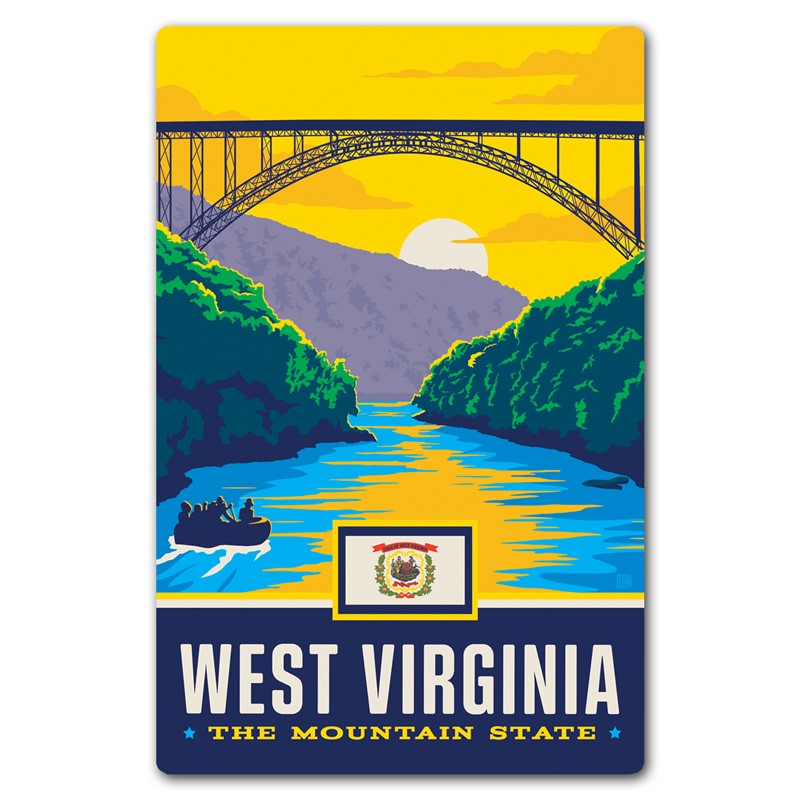 West Virginia State Pride Magnetic Postcard  |  American Made