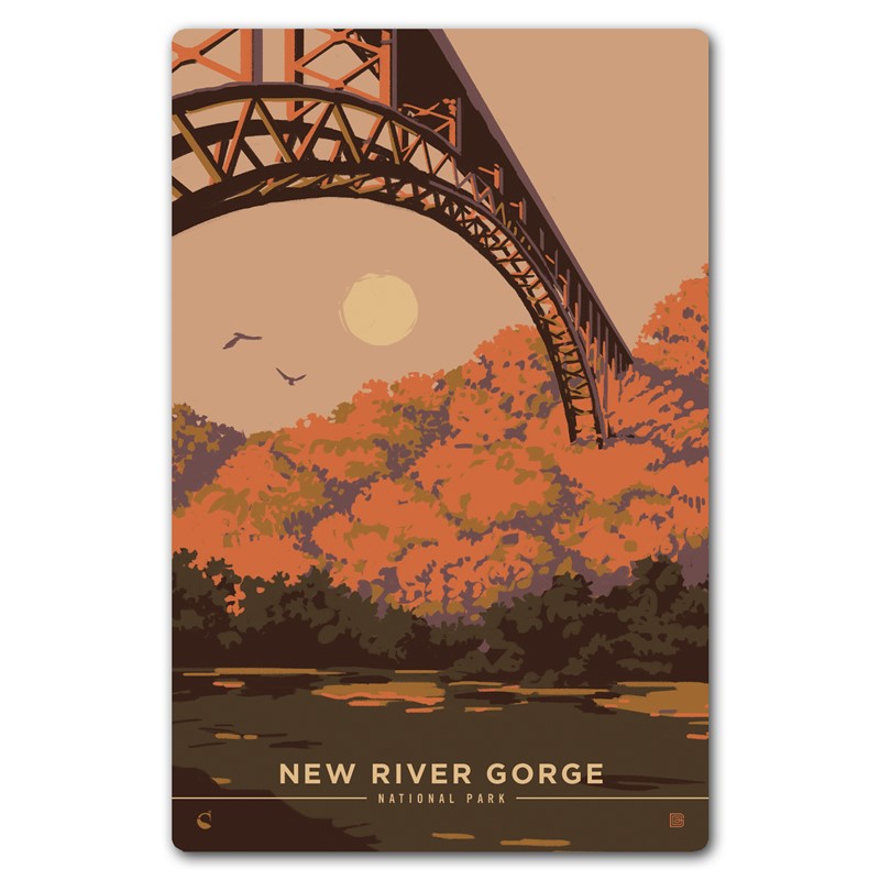New River Gorge NP & Preserve Looking Up Magnetic Postcard  |  American Made