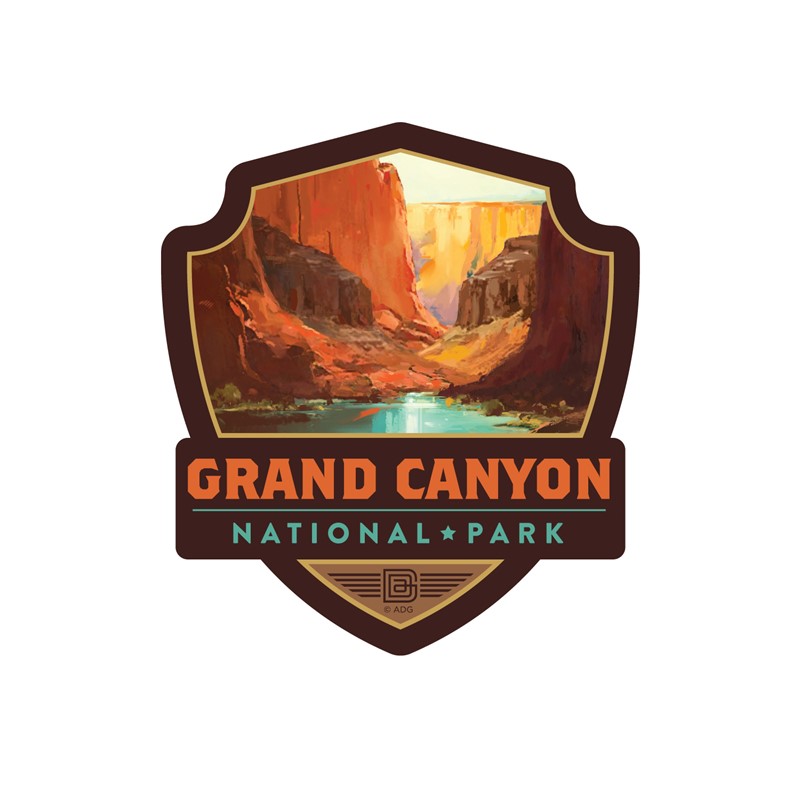 Grand Canyon NP Vermilion Landscape Emblem Sticker | American Made