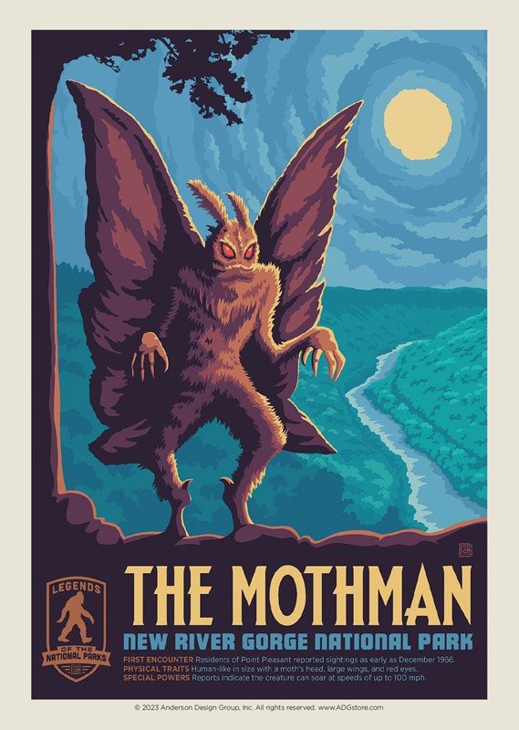 New River Gorge's Mothman Postcard | USA Made