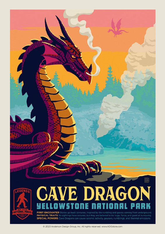 Yellowstone's Cave Dragon Postcard | USA Made
