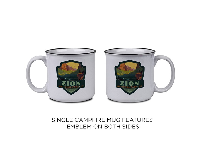 Zion NP 100 Emblem Campfire Mug | Tourist Courts