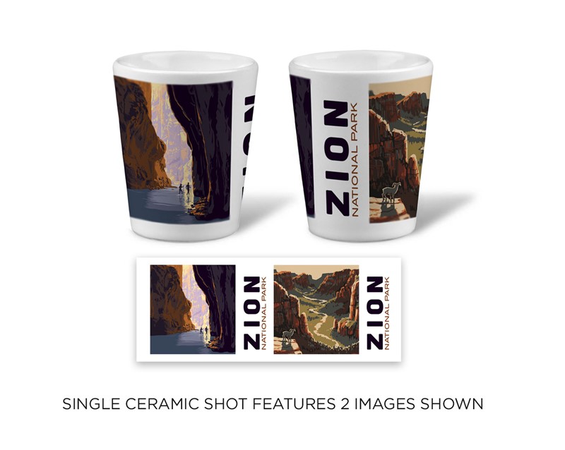 Zion NP Narrows Majestic Ceramic Shot | Printed in the USA