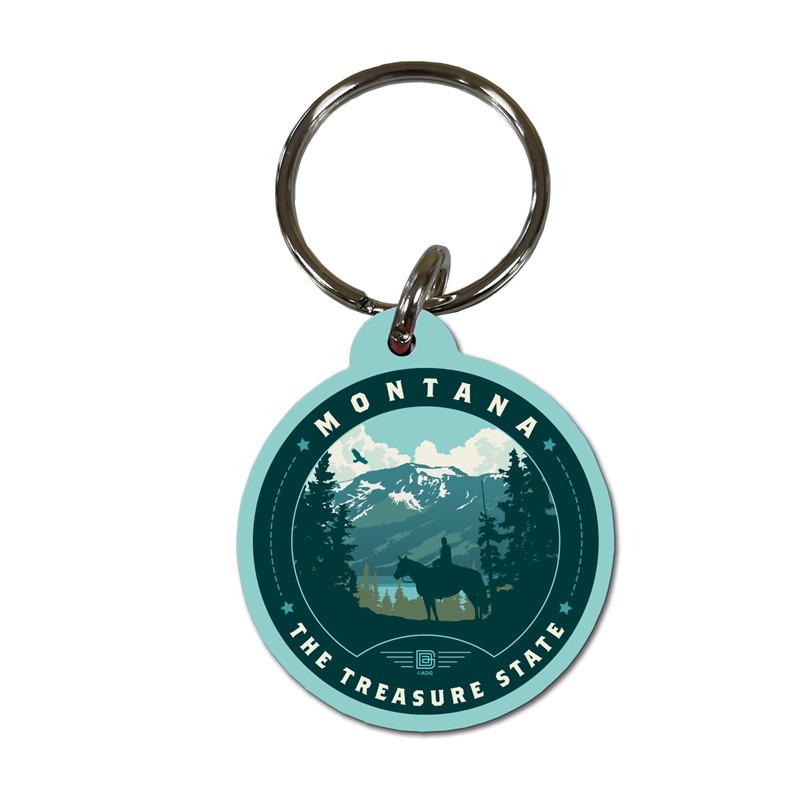 MT Majestic Magical Horseback Circle Wood Key Ring| American Made
