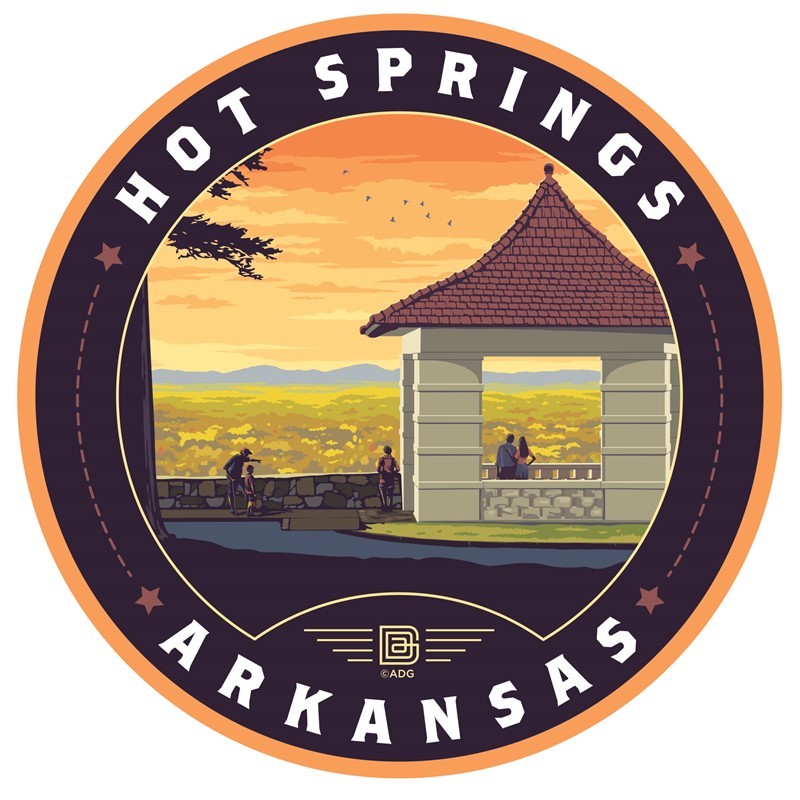 Hot Springs NP Outlook Circle Sticker | American Made