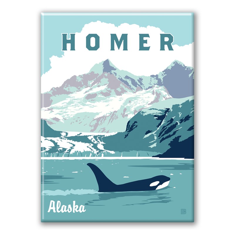 Homer Alaska Skyline Magnet | American Made