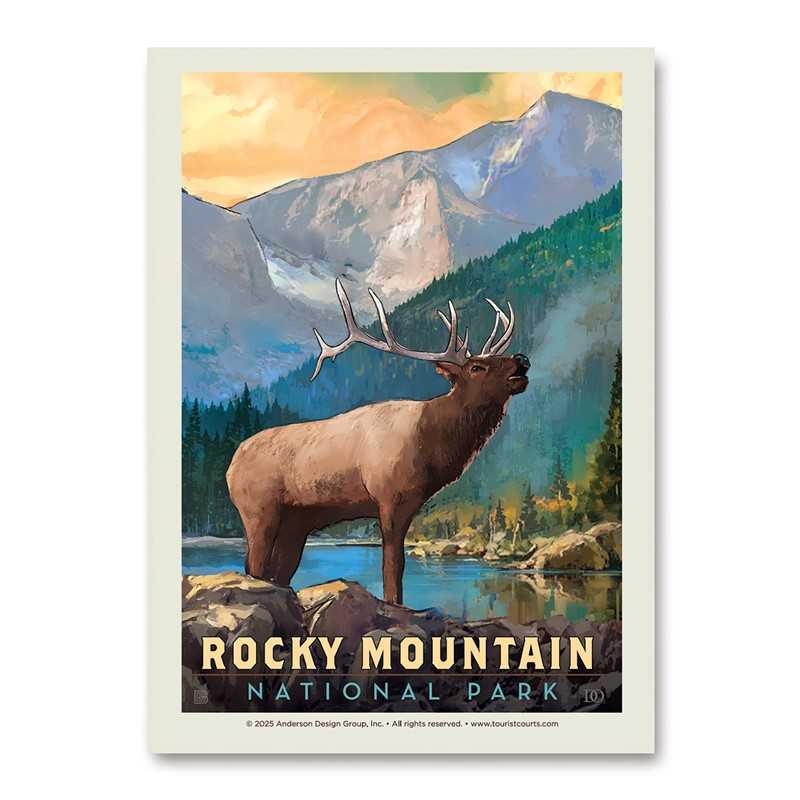 Rocky Mountain NP Bull Elk| Vertical Sticker