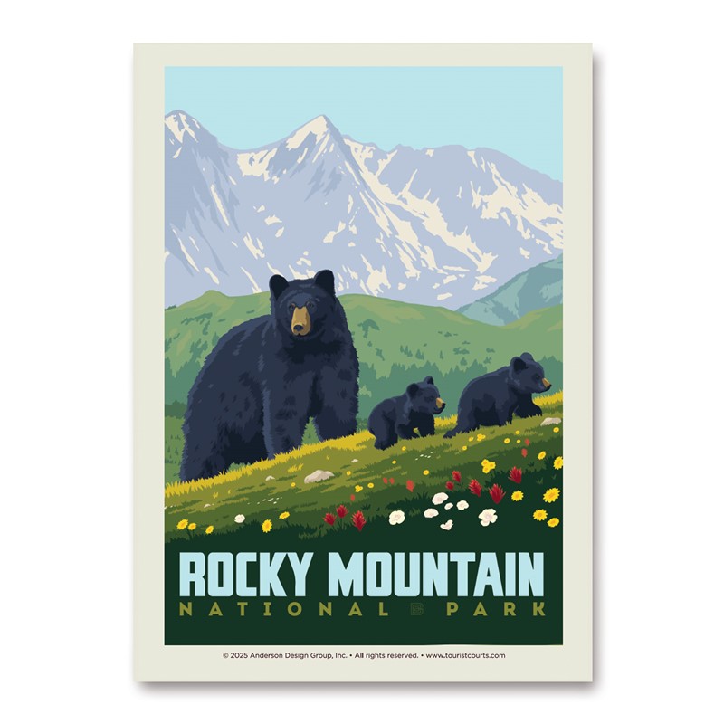 Rocky Mountain NP Blck Bears| Vertical Sticker