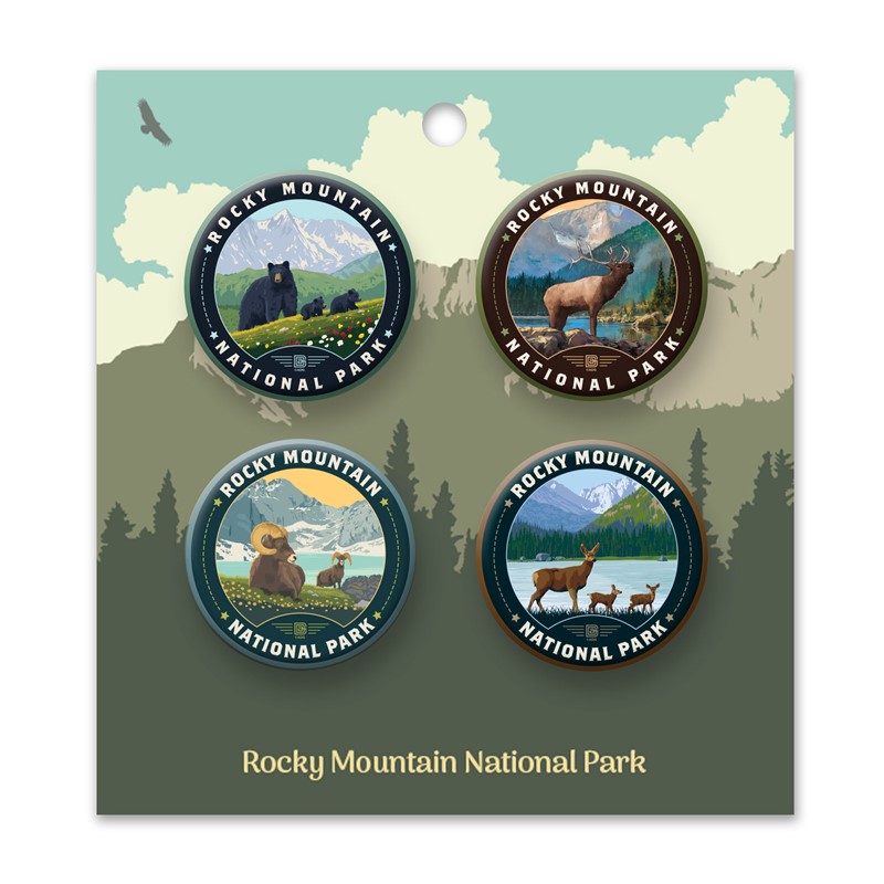Rocky Mountain NP Button PK of 4 | Made in America