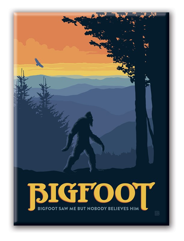 Bigfoot Saw Me Magnet | Metal Magnet