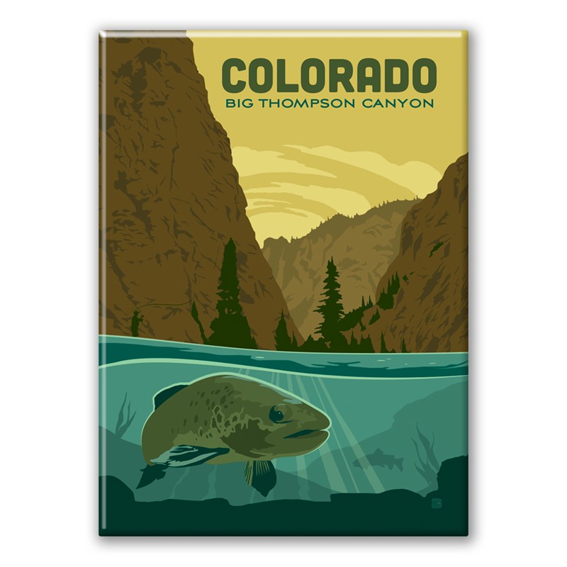 Colorado Big Thompson Canyon Fish Magnet | Metal Magnet