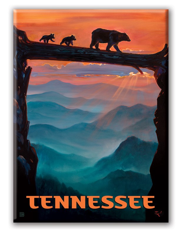TN Bear Crossing Magnet | Metal Magnet