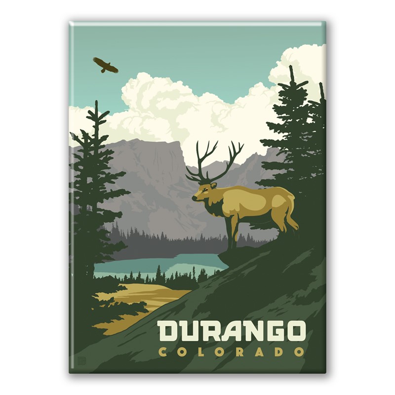 Durango CO Mountain Elk Magnet | American Made