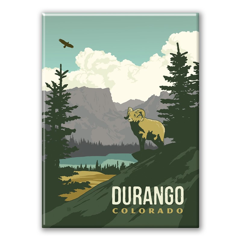 Durango CO Mountain Ram Magnet | American Made