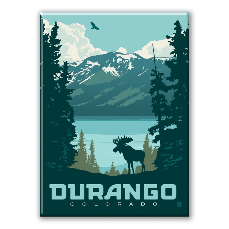 Durango CO Mt. View Moose Magnet | American Made