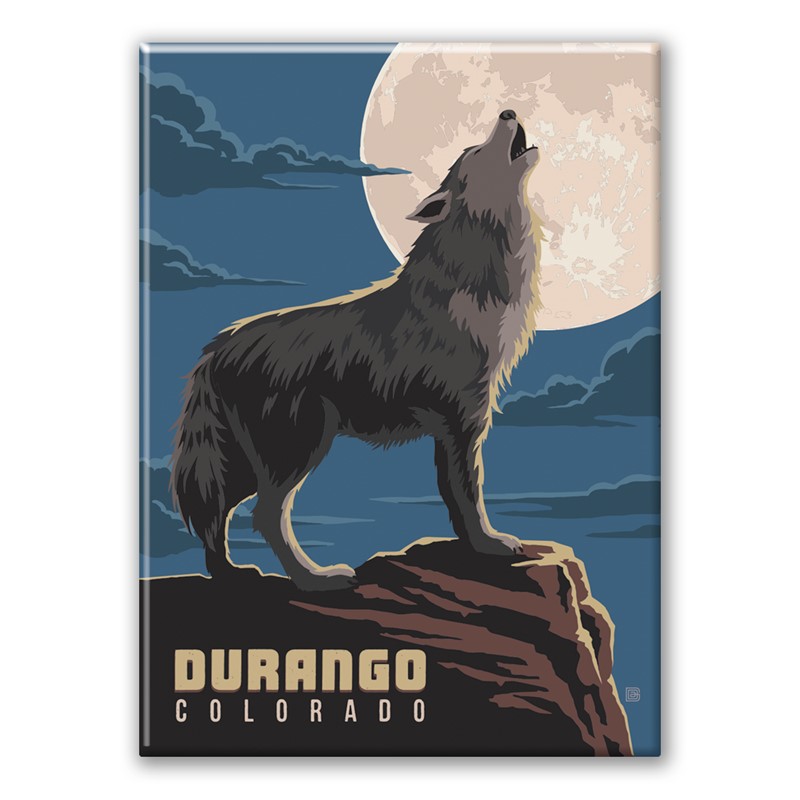 Durango CO Howling Wolf Magnet | American Made