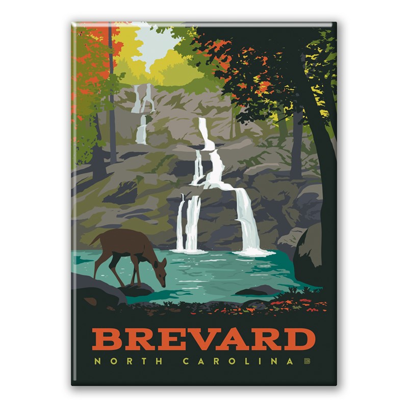 Brevard NC Waterfall Magnet | American Made