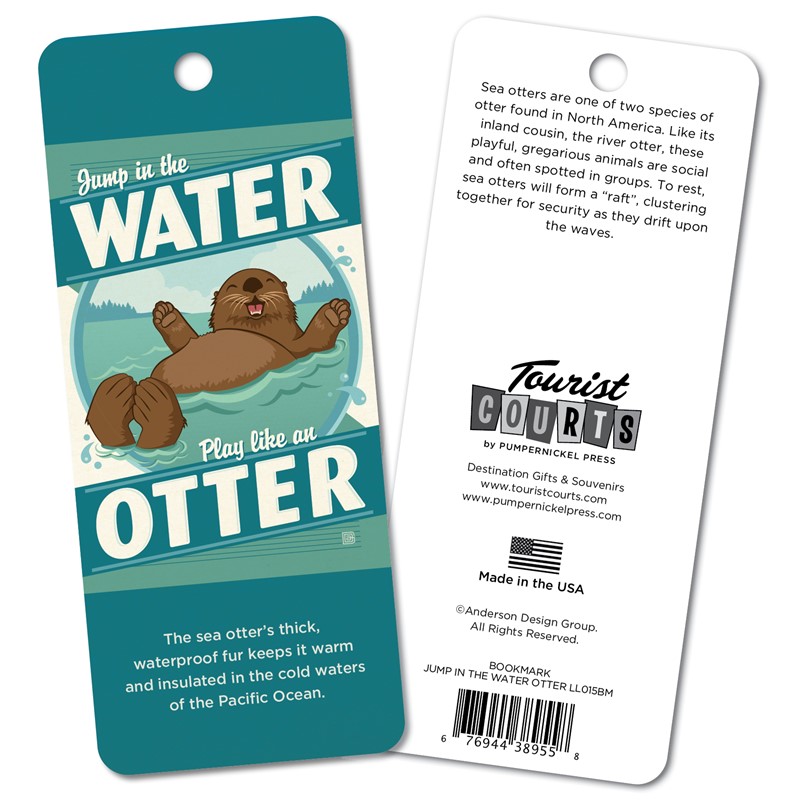 Jump In The Water Otter Bookmark | Bookmarks