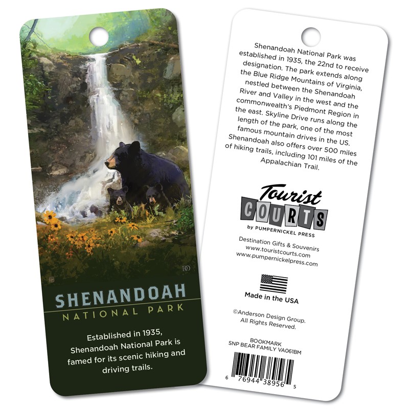 Shenandoah NP Bear Family Bookmark | Bookmarks