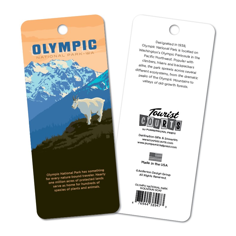 Olympic NP Mountain Goat Bookmark | Bookmarks