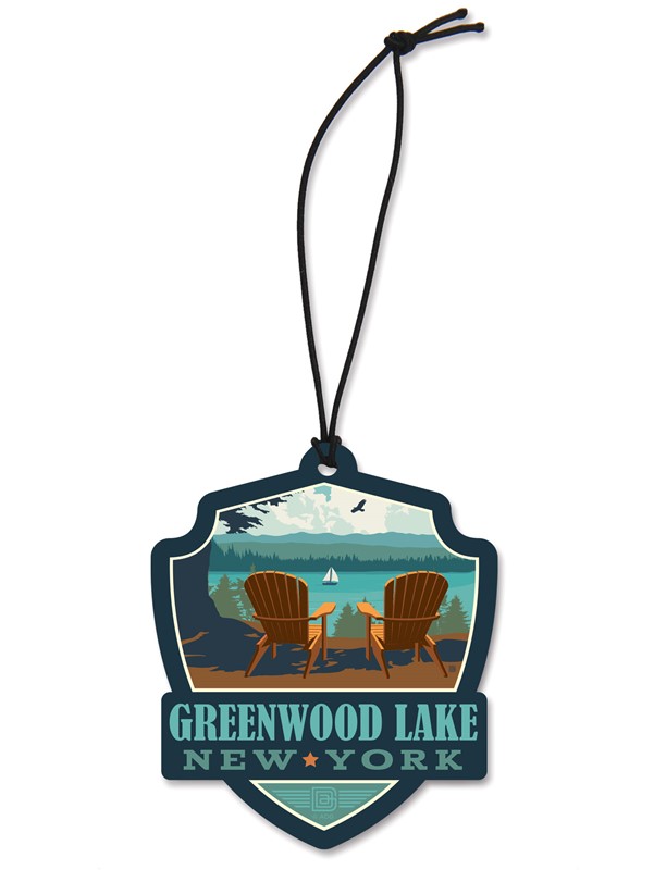 Greenwood Lake, NY Emblem Wood Ornament | American Made