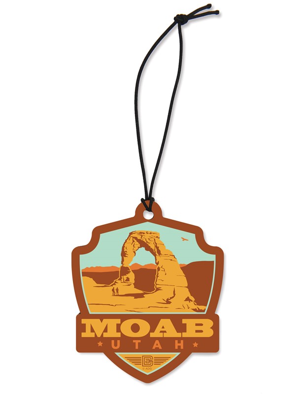 Moab Delicate Arch Emblem Wood Ornament | American Made