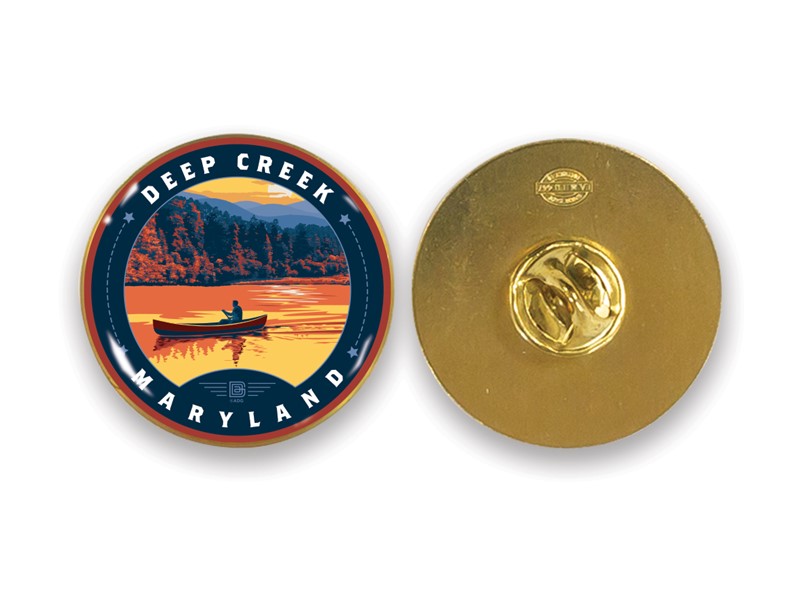 Deep Creek Lake Maryland Circle Pin