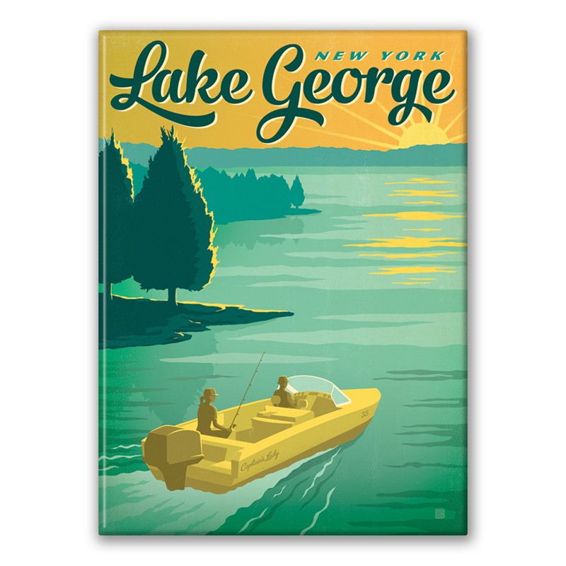 Lake George Boat Magnet| Metal Magnet