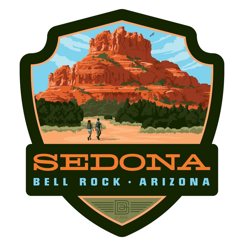 Sedona AZ Bell Rock Emblem Sticker | Emblem Sticker