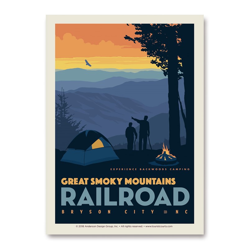 GSM Railroad Back Country Camping Vert Sticker | Vertical Sticker