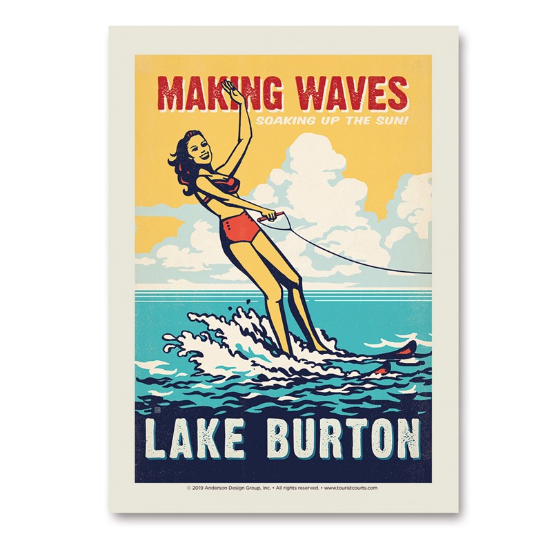 Lake Burton Making Waves Vert Sticker| Vertical Sticker
