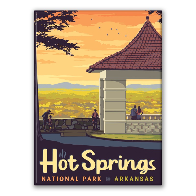 Hot Springs NP Overlook Magnet| American Made Magnet