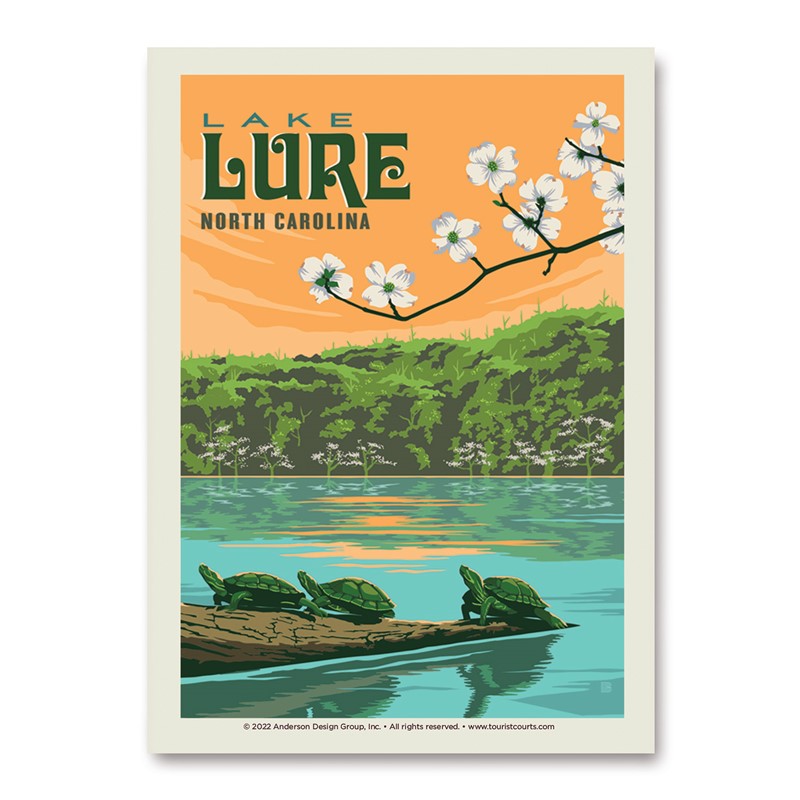 Lake Lure NC, Log Turtles| Vertical Sticker