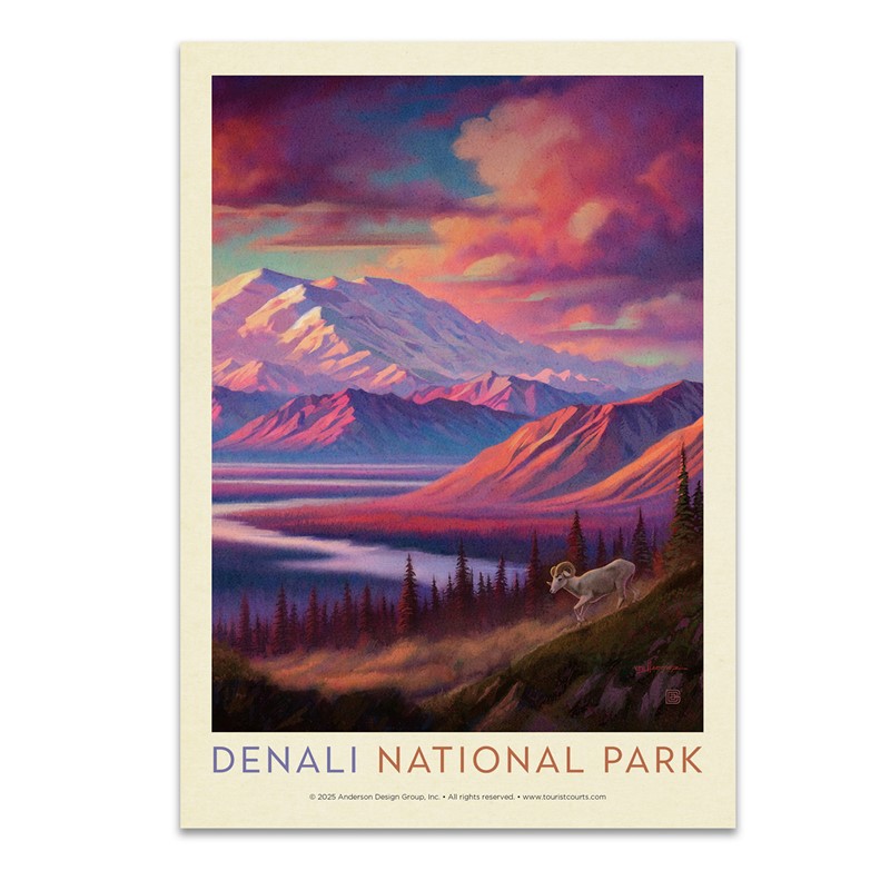 Denali NP Alpenglow | Postcard