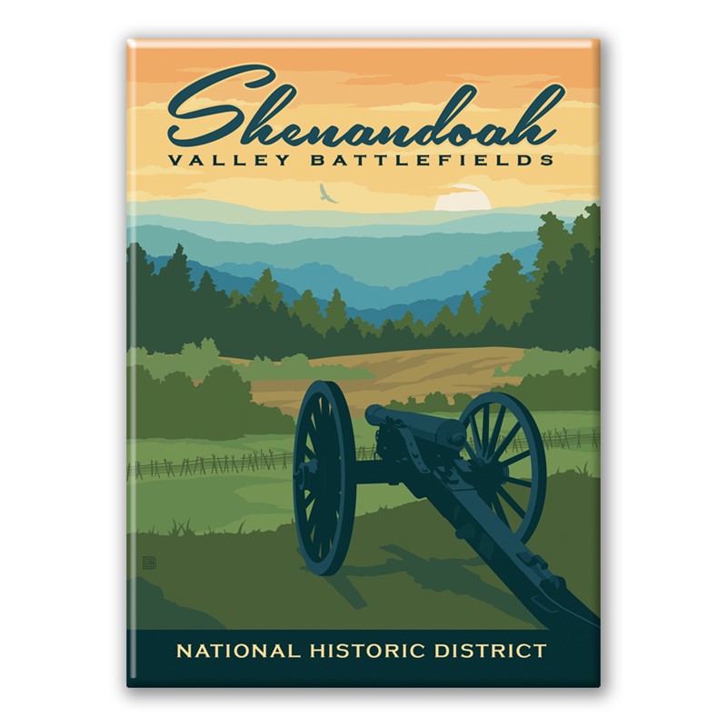 Shenandoah Battlefields NHD Fence Metal Magnet | Metal Magnet