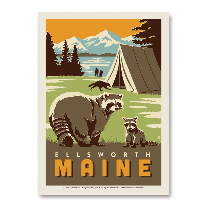 Ellsworth Happy Campers Vertical Sticker| Vertical Sticker