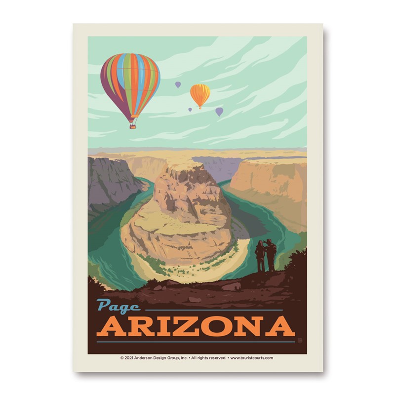 Page AZ. Horseshoe Bend Vert Sticker| Made in USA