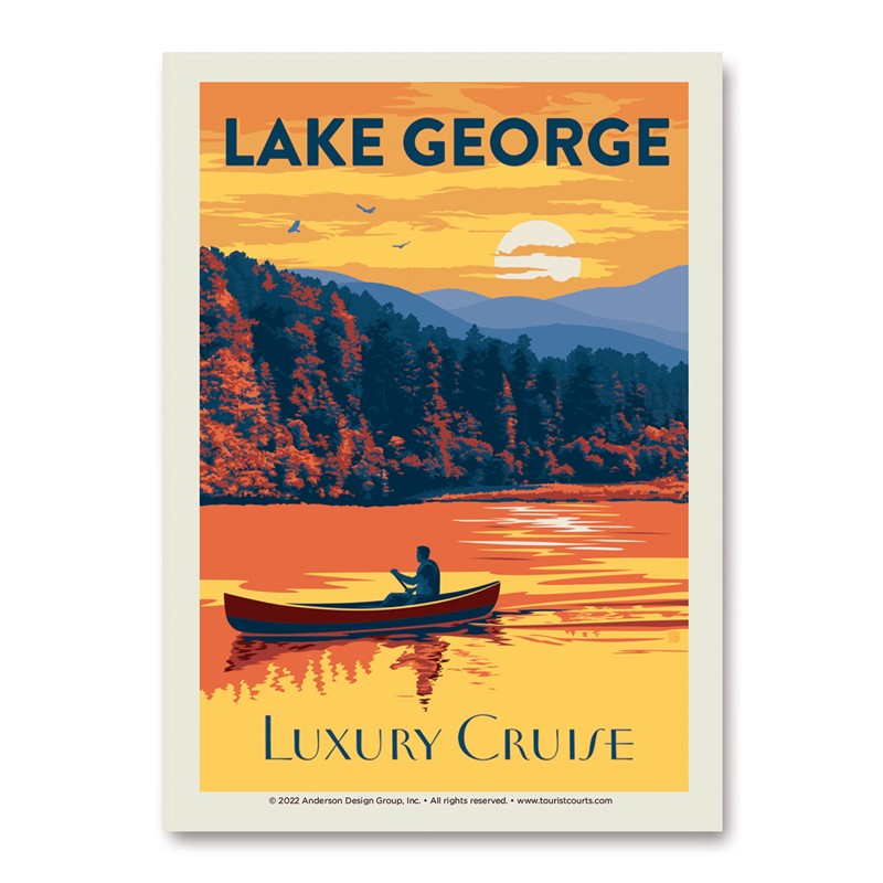 Lake George Luxury Cruise Vertical Sticker| Made in USA