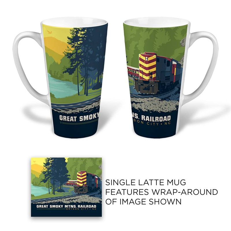 Great Smoky Mountain Railroad Diesel Train Latte Mug | Latte Mugs