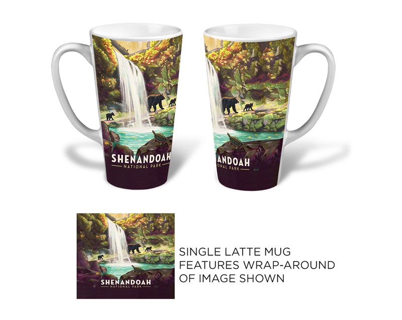 Shenandoah NP Waterfall Latte Mug | Latte Mugs