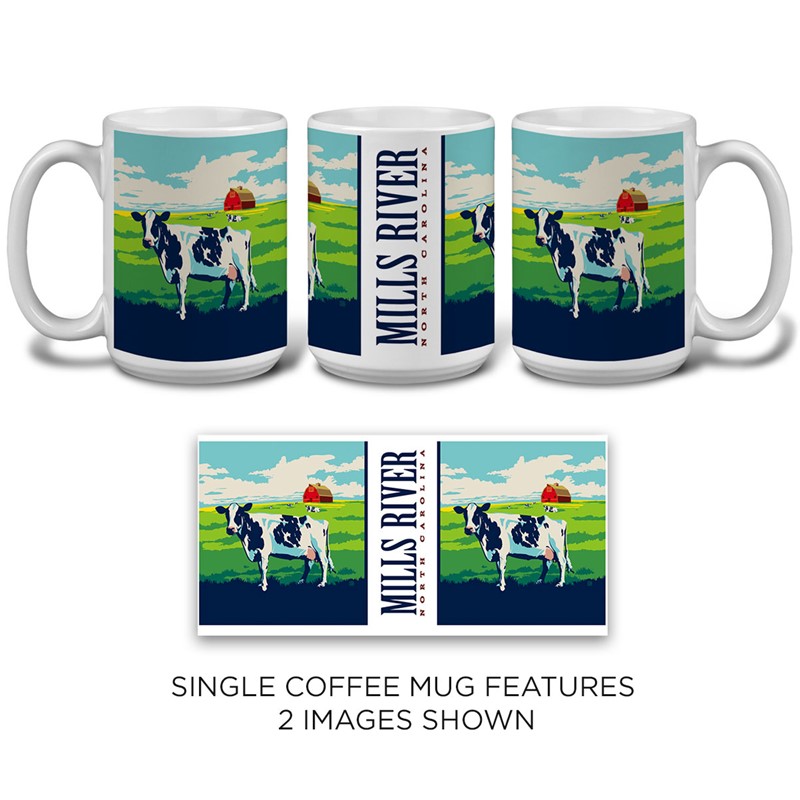 Mills River, NC Dairy Cow Mug | Drinkware