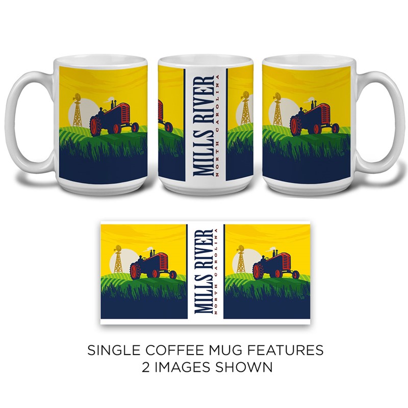 Mills River, NC Tractor Mug | Drinkware