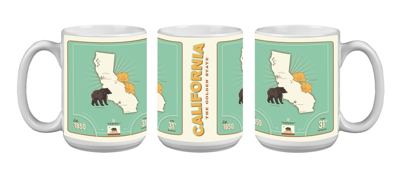 CA State Pride Bear Mug | Drinkware